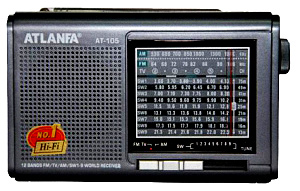 Много диапазонный радиоприемник Atlanfa AT 106.